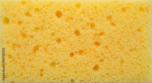 Yellow cleaning sponge surface texture