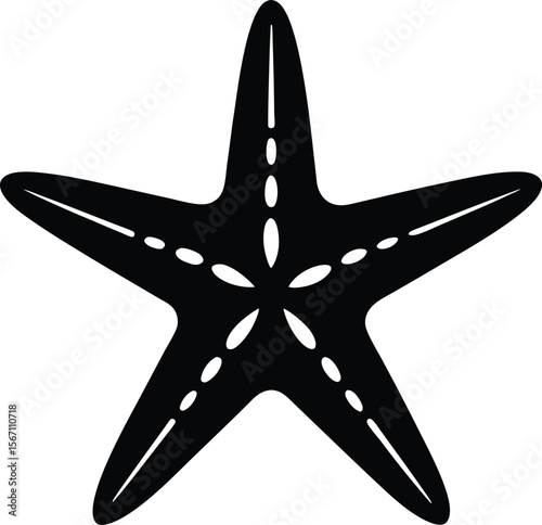 starfish icon silhouette on white background (1).eps