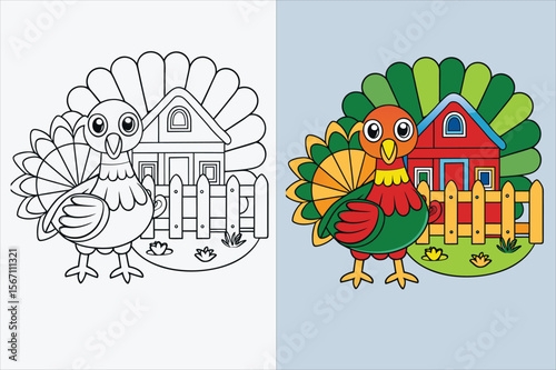 illustration of a turkey crawling page 