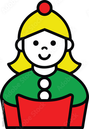 vector outline carol singer logo icon with white b (1).eps