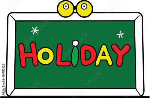 vector outline chalkboard holiday message logo ico (1).eps