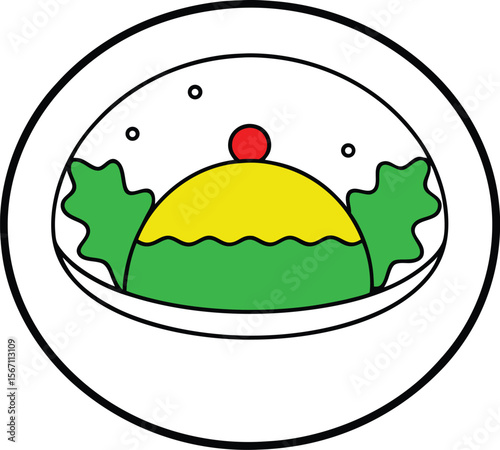 vector outline christmas dinner plate logo icon wi.eps