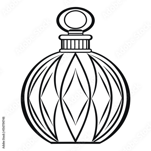 Ornate perfume bottle with decorative glass vintage