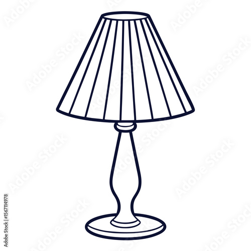 Pleated shade table lamp base home decor