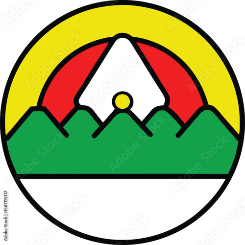 vector outline frozen lake logo icon with white ba (1).eps
