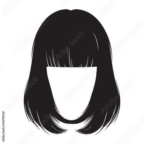 Hairstyle Back Icons silhouette, Fashion hair style 