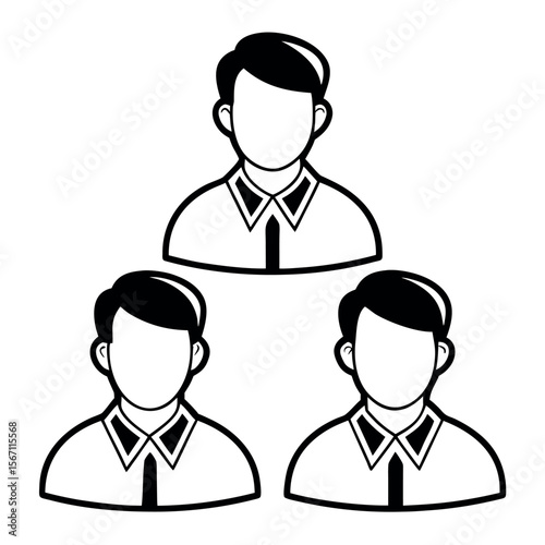Three men icons people business