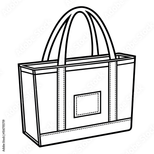 Tote bag with handles and pocket handbag accessory