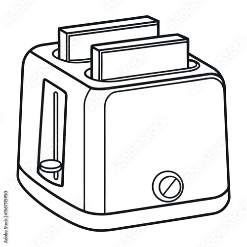 Two Slice Toaster With Lever kitchen appliance breakfast