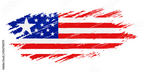 American flag grunge vector graphic patriotic usa design independence day july 4th