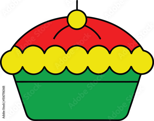 vector outline holiday pie logo icon with white ba (1).eps