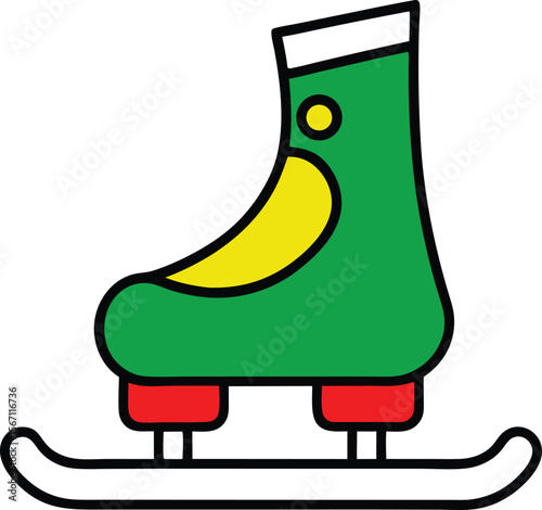 vector outline ice skates logo icon with white bac (1).eps