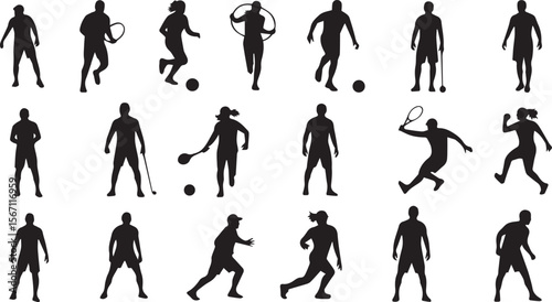 vector illustration of athletes 