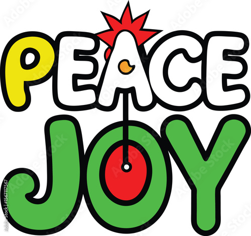 vector outline peace and joy text logo icon with w.eps