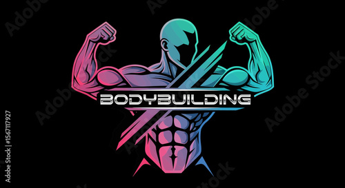 Bodybuilding Strength, Muscle Growth, and Fitness Logo Design