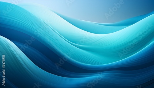 serene gradient background with a gentle wave transitioning from deep blue to soft turquoise