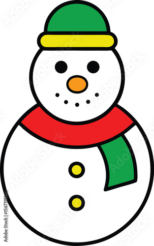 vector outline snowman logo icon with white backgr (1).eps