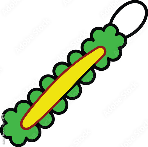 vector outline tinsel strand logo icon with white  (1).eps