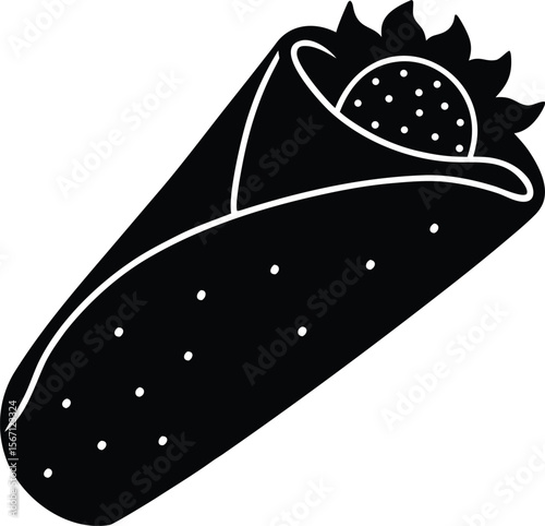 burrito on white background.eps