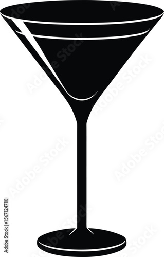 cocktail glass on white background.eps