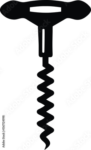 corkscrew on white background.eps