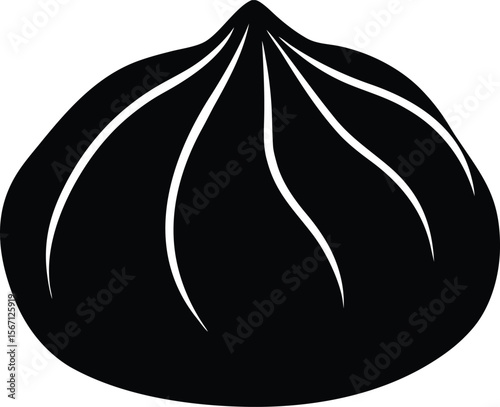 dumpling on white background.eps