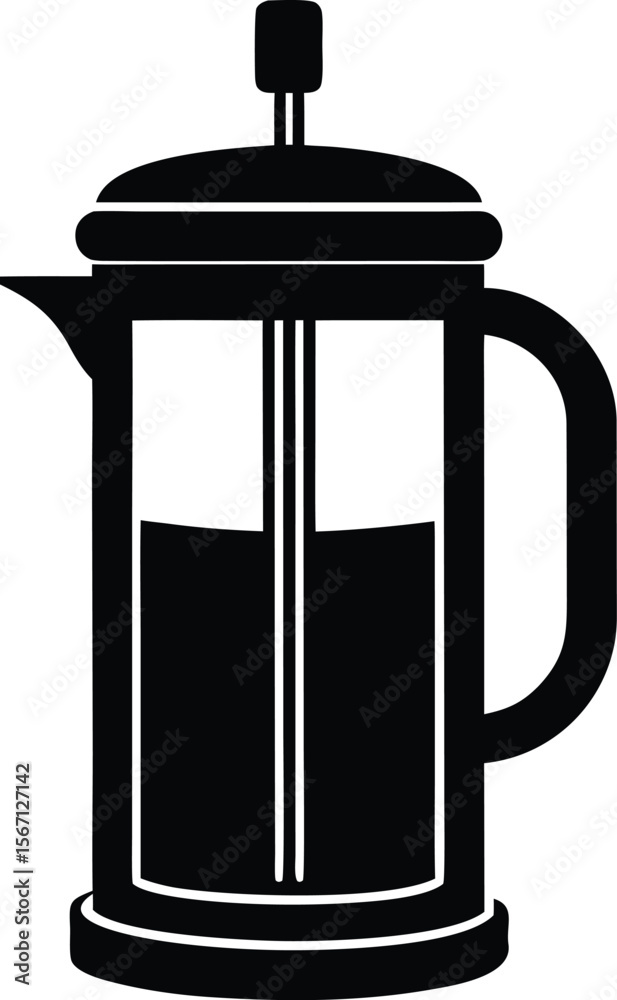 Obraz premium french press on white background.eps