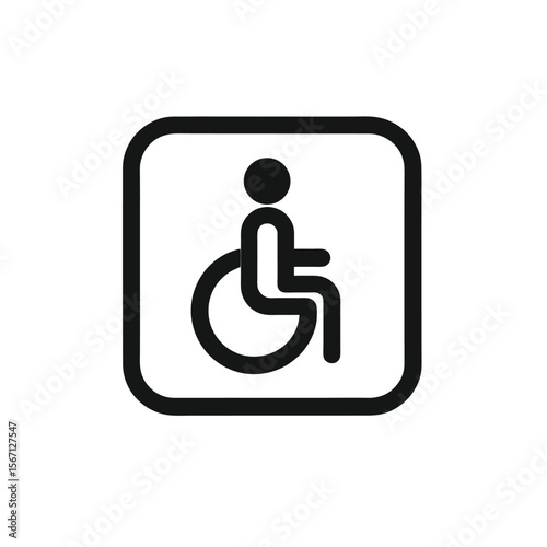 Pictogram of a person in a wheelchair.