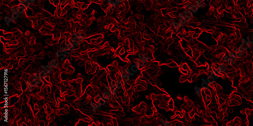 Decorative red panoramic background texture. Old vintage distressed bright red paper illustration. Defocused Lights and Dust Particles. Red grunge watercolor Grunge marbled pattern and fire paint brus