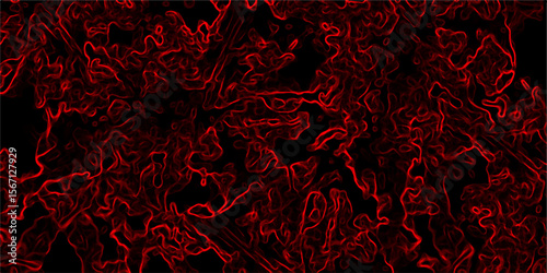 Decorative red panoramic background texture. Old vintage distressed bright red paper illustration. Defocused Lights and Dust Particles. Red grunge watercolor Grunge marbled pattern and fire paint brus