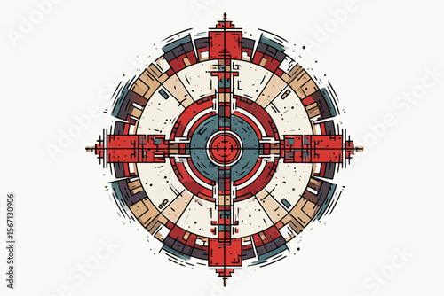 Native American Medicine wheel isolated