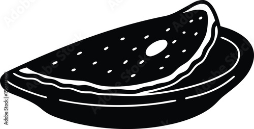 omelette on white background.eps