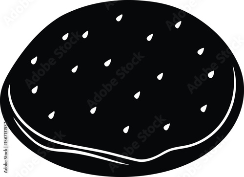 pita bread on white background.eps