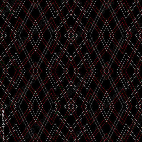 Seamless ethnic pattern. Rhombuses ornament. Diamonds backdrop. Tiles wallpaper. Ethnical motif. Geometric background. Digital paper. Tribal textile print. Web design. Abstract image. Vector art
