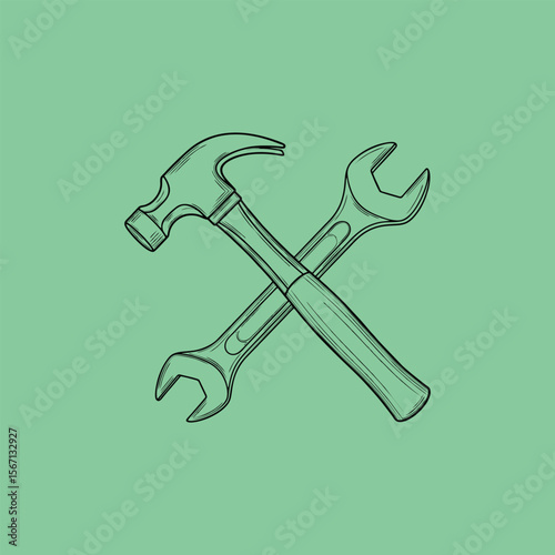 hammer and wrench