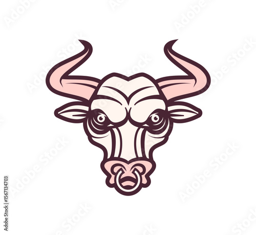 Intense Bull Head Graphic Design