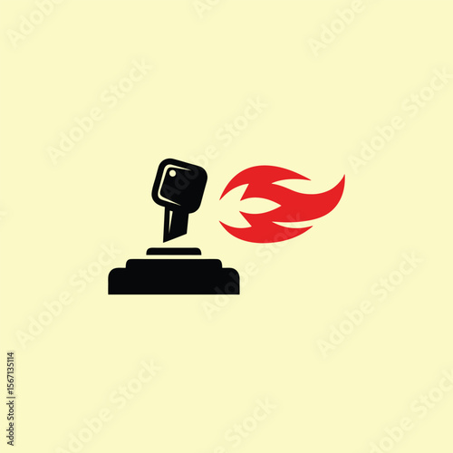 gaming console with fire 