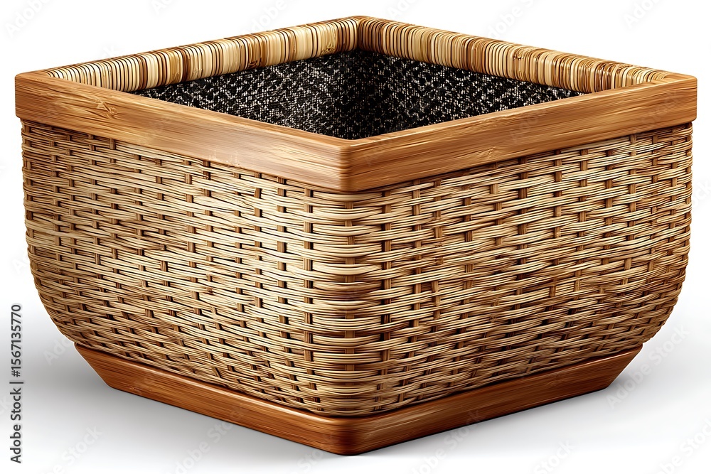 Obraz premium Large capacity woven basket high resolution photo