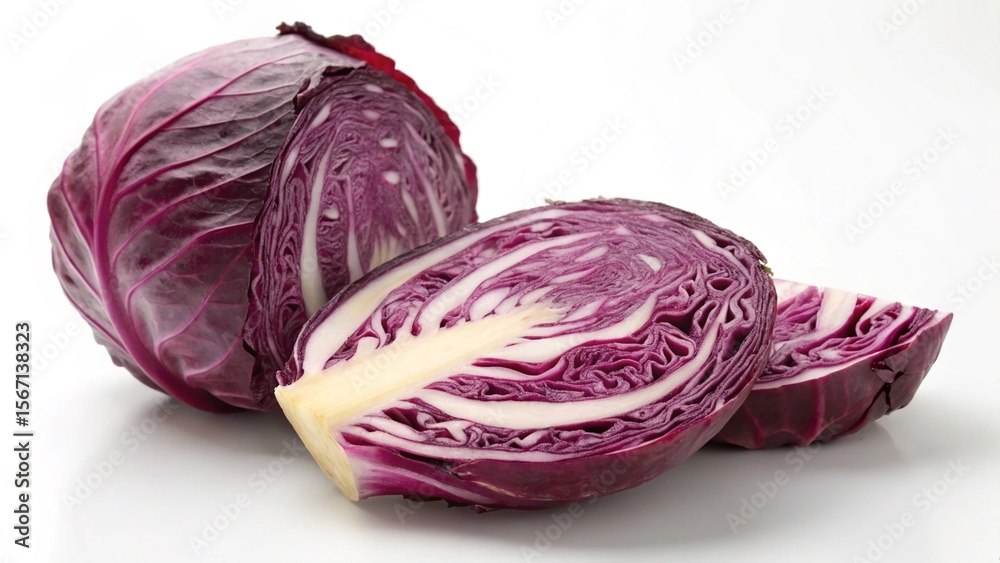 Fototapeta premium red cabbage isolated on white
