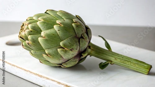 artichoke on a green background
