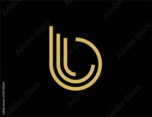 Gold abstract logo