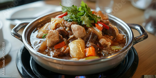 Kway chap in a pan on the table