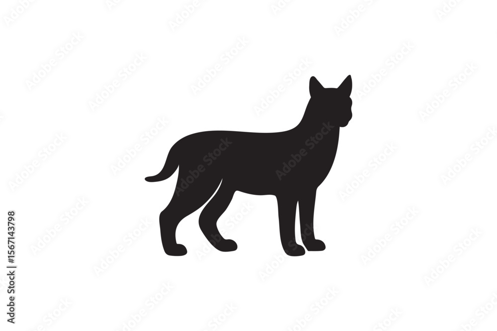 Obraz premium Lynx silhouette.