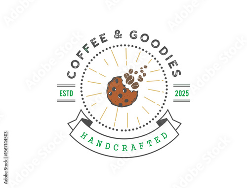 Coffee goodies handcrafted logo design