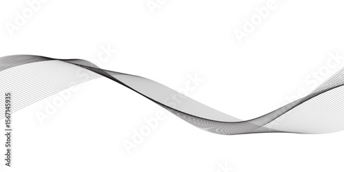 Abstract wavy gray stream element for design on a white background. You can use for Web, Texture, Wallpaper, Template, Desktop background, Business banner, poster design.	