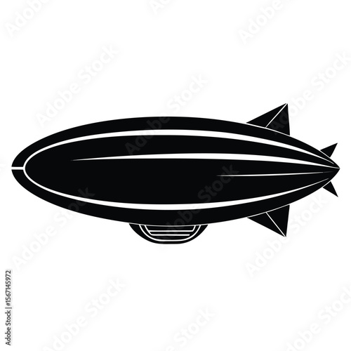 Vintage Black and White Airship Illustration a Nod to Nostalgia and Early Aviation History a Symbol of Exploration and Progress