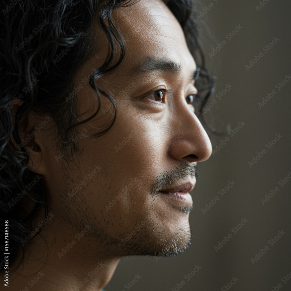 Obraz premium close up portrait of asian man