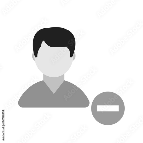 Delete Male Profile icon