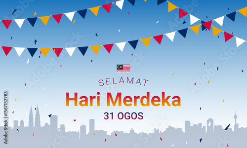 Malaysia Independence Day Background Design.