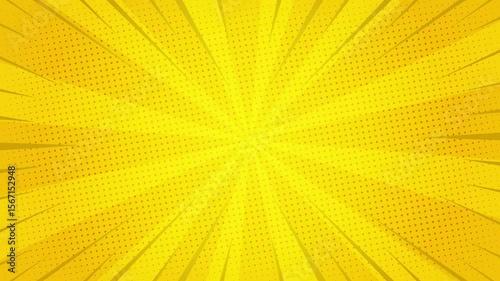 Expression balloon pop art style 4k video Animation | 4k animated radial rays and dots pattern | Motion graphics and digital composition | Vintage pop art background | Comic background animation 